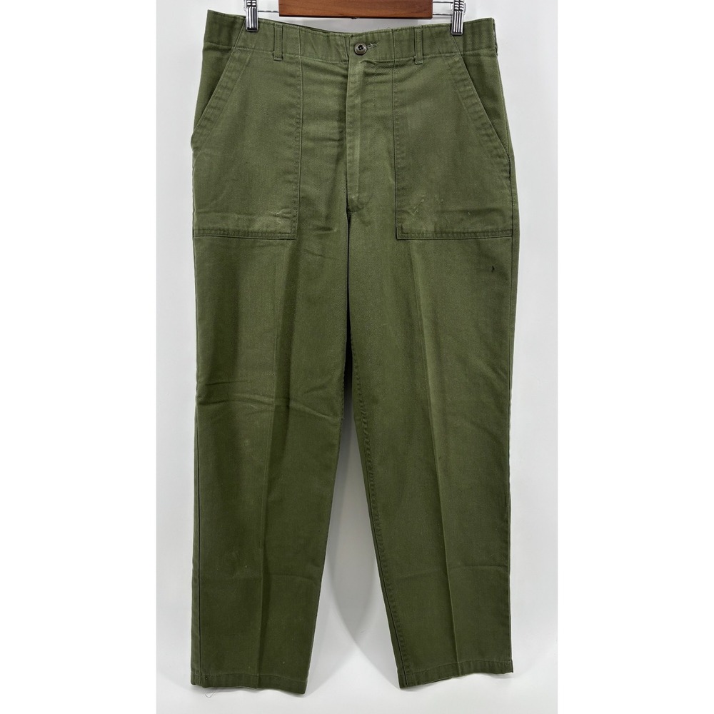 US Military OG-507 Fatigue Baker Pants Green Vietnam Era 36x31 C 5898
